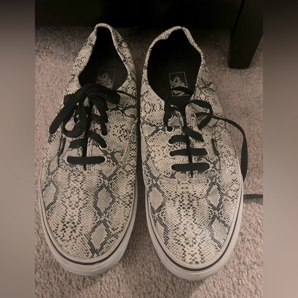 Men’s leather snakeskin vans